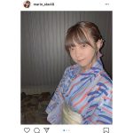SKE48 坂本真凛、夏の風が吹く爽やか浴衣ショットに注目！「キュン」「めちゃ可愛い」