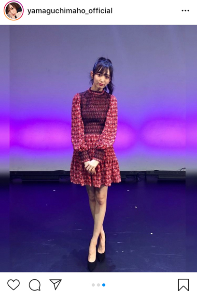 山口真帆、ミニドレスで美脚全開！25歳最初のポニテレアショットに「可愛い」「満面の笑顔最高です」と歓喜の声も