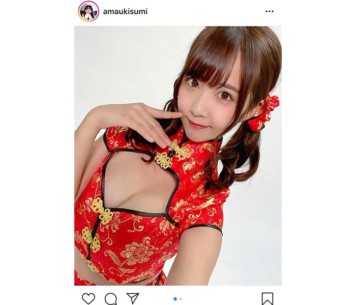 天羽希純、美バスト披露のチャイナドレス姿に釘付け！「シェイシェイ」「最高です」
