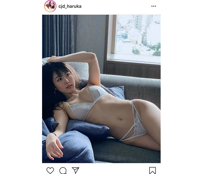 サイバージャパンダンサーズ・HARUKA、美ボディラインが浮かび上がる白ランジェリー！「抜群のスタイルです」
