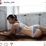 くりえみ、くびれが凄い美ボディラインのバックショット！