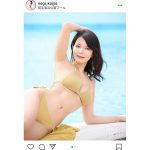 九条ねぎ、“女神”のようなプールグラビアショット！「スタイルがいい」「美しすぎます」