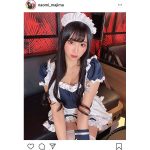 真島なおみ、“えちかわ”なメイド姿でお給仕「なんでもお仕えします」