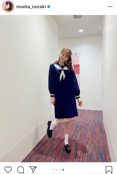 野崎萌香、美人すぎるセーラー服ショットが話題！「もう最高」「お嬢様に見えます」
