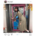 菅井純愛、『ドラえもん』のラッピング電車に大興奮！「ドラえもんっぽいコーデ着て行けばよかった」