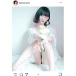 そよん、柔らかな光が包み込む純白ポートレート ！「美しい」「白が本当に似合う」