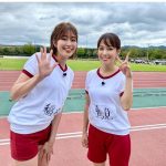 鷲見玲奈、『ロンハー』体操服姿でみちょぱ、藤田ニコルと3ショット！