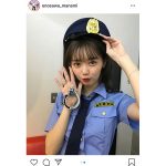 江野沢愛美、誕生日にミニスカポリスのコスプレ披露！「まなみん警察させてもらいました」