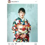 福田愛依、ハタチの振袖ショットと共に抱負！「笑顔いっぱい頑張ります」