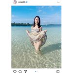 伊織いお、エメラルドの海をバックに美脚披露！「女神が降臨したのかと思った」
