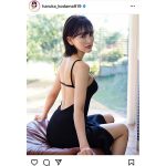 兒玉遥、背中大胆開きの大人ワンピース姿で「アップトゥボーイ」誌面を飾る！