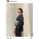 中条あやみ、沖縄・花織の着物オフショットを披露