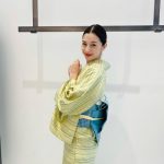 中条あやみ、沖縄・花織の着物オフショットを披露