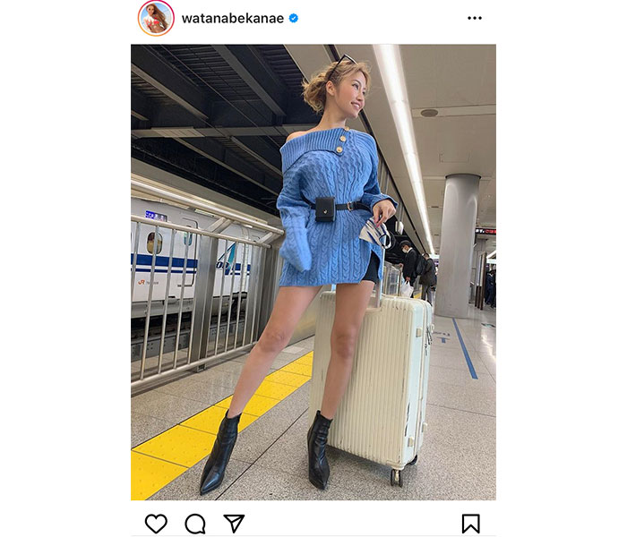 サイバージャパンダンサーズ・渡辺加苗、美脚披露の私服コーデに反響！「お洒落」「スタイルいいですね！」