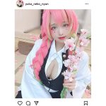 羽生ゆか、「鬼滅の刃」甘露寺蜜璃のコスプレに反響！「この恋柱と恋したい」