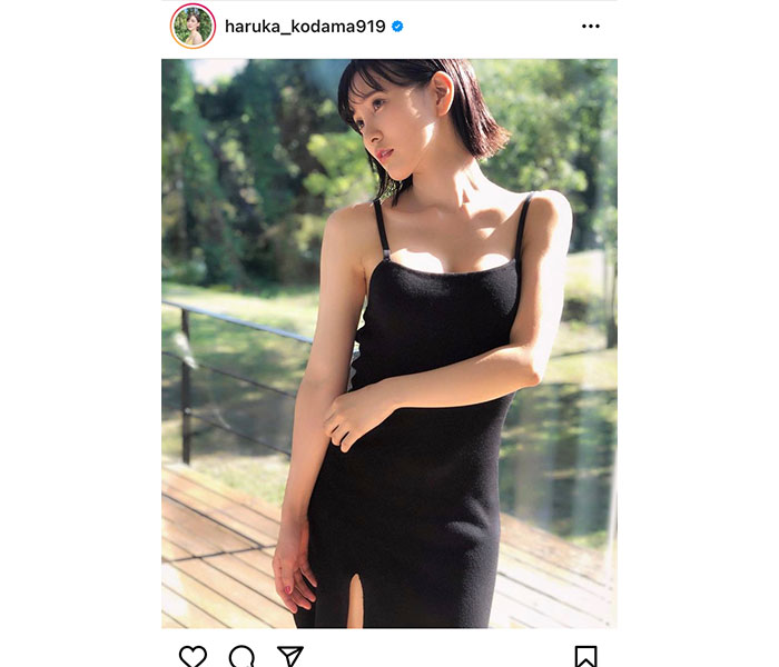 兒玉遥、大人黒ワンピース姿のオフショットを公開「最高に魅力的」
