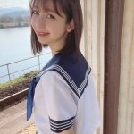 HKT48 松岡菜摘、いつまでも眺めたいセーラー服ショット公開！「こういう青春したかった」