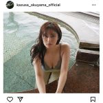 奥山かずさ、“オトナ”の色気全開で魅せる豊満美ボディショット！