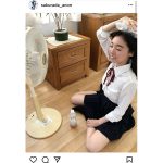 桜田愛音、最後の高校制服姿を披露した写真集オフショットを公開！