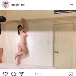 NMB48 上西怜、黒ツインテール×ビキニのお気に入りオフショットに反響！「最高の組み合わせです」