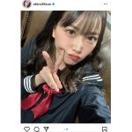 NMB48 白間美瑠の紺セーラー服姿に「世界一似合う」「まだまだ制服いける！」と反響！