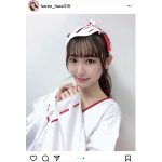 NMB48 原かれん、狐のお面がワンポイントな巫女ショット公開！「どこに行けば会えますか」