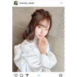 #ババババンビ 池田メルダ、純白コーデでキュートなウィンク！