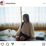 田中みか、和室でゴロゴロ“手ブラ”ショット！