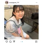 豊田ルナ、「シブサンプロジェクト」新ビジュアルの制服オフショット公開！「かわいすぎてかわいい」