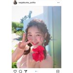 我妻ゆりか、初表紙を飾ったハツラツ笑顔のオフショット！