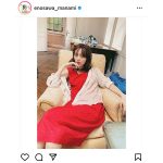 江野沢愛美、女王様感が漂う赤ワンピースショット公開！