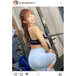 日野麻衣、「お尻だいぶ育ちました」筋トレ中のトレーニングウェア姿を披露！
