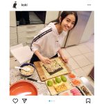 Koki,、自宅で手作り恵方巻きを披露！「大好きな具材を入れて巻きました」