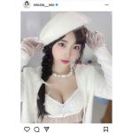 #ババババンビ 水湊みお、透明なデコルテと美乳で魅せるポートレート！