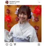 転校少女* 佐藤かれん、笑顔が可愛すぎるレースの着物姿に歓喜の声