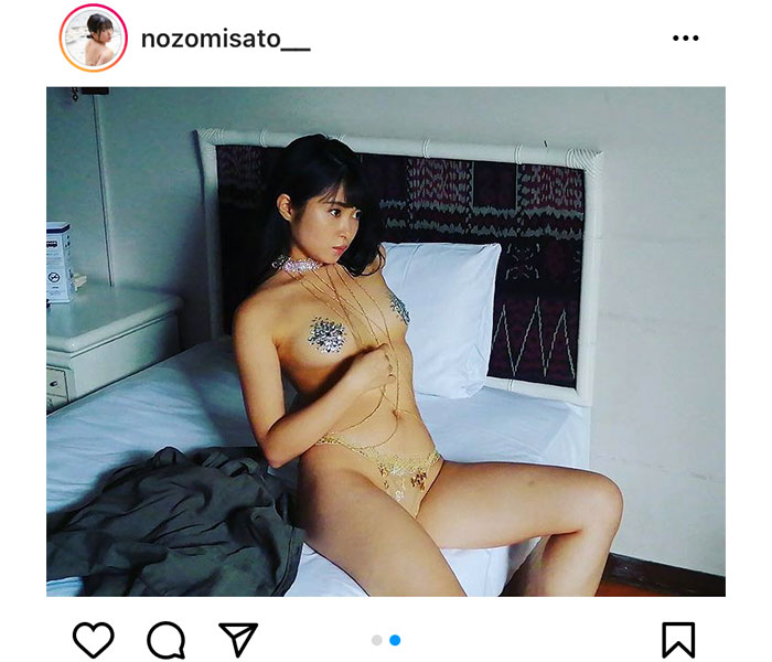 佐藤望美、限界露出で見せつけたヌーディー美ボディ！