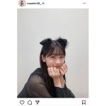 AKB48 浅井七海、「耳の日」に黒猫ショット披露でファン歓喜！「あざとかわいい」