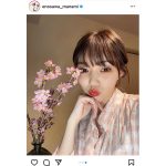 江野沢愛美、桜に顔を寄せたドアップ写真を公開！「花より江野沢さん」