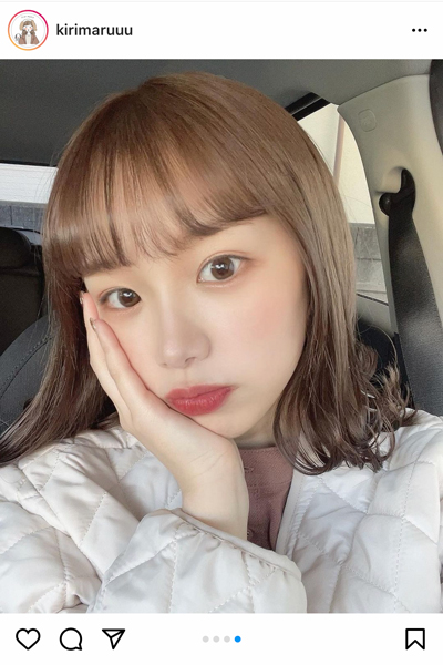 きりまるがニューヘアカラーで透明感のある自撮りを披露！「とっ…尊い…」