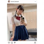 高崎かなみ、スケスケの制服で下着が丸見え？「いい子にしてる人だけに見えるよ」