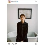 伊藤千晃、黒で統一された春コーデを紹介「黒が似合う」「新鮮で好きです」