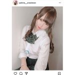 倉澤雪乃、ツインテールの制服姿が可愛すぎる！「屋上でお昼寝しよー！！」