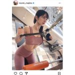 真島なおみ、トレーニングウェア姿で美ボディ全開！