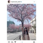 SKE48 野村実代「ずっと好きでいてね」、桜並木と共に春コーデを披露