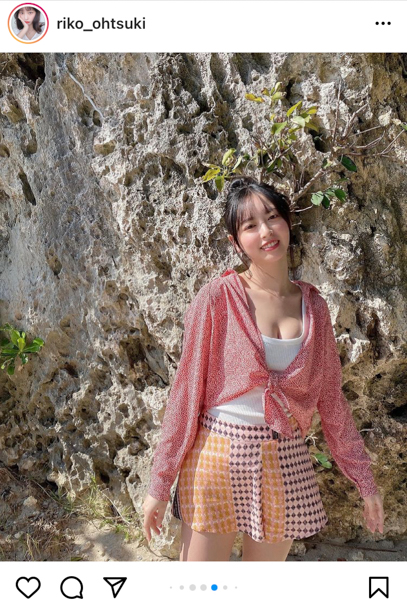大槻りこ、お団子ヘアが可愛い健康美ボディに釘付け！「笑顔が素敵です」