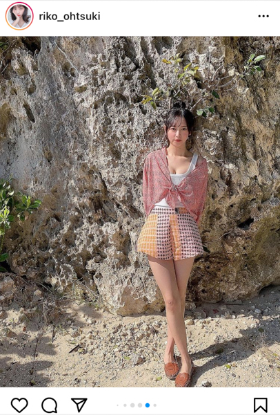 大槻りこ、お団子ヘアが可愛い健康美ボディに釘付け！「笑顔が素敵です」