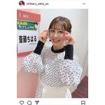 斎藤ちはるアナウンサー、ヨーグルトを意識した番組衣装のオフショットを披露！