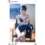 イケてるハーツ 城木玲亜、スクール水着姿でヘルシーなボディライン披露！