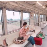 トリンドル玲奈、「ねこカフェ列車」で猫とのふれあいショット公開「かわいさの相乗効果すごーい！」