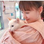 トリンドル玲奈、「ねこカフェ列車」で猫とのふれあいショット公開「かわいさの相乗効果すごーい！」